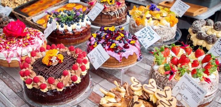 Selection of vegan cakes
