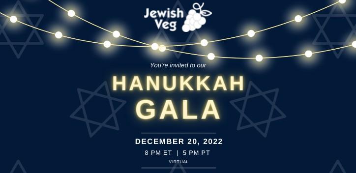 Jewish Veg Hanukkah Gala event banner