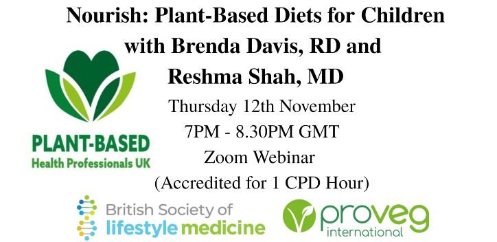 Nourish Plant-based diets webinar banner