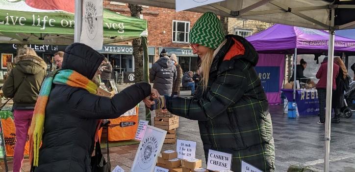 Salisbury vegan market stall photograph