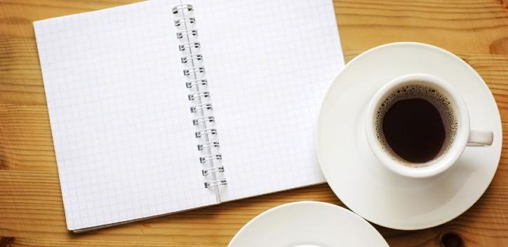 Coffee and notepad