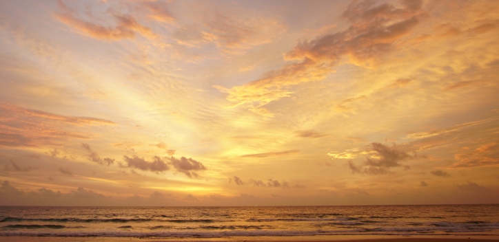 Sunset over the sea