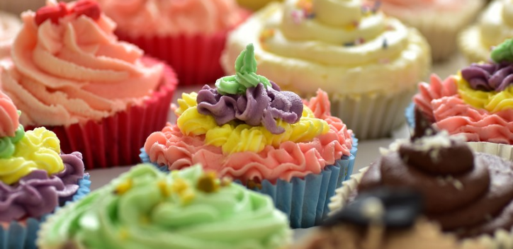 Selection of vegan cupcakes