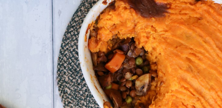 Sweet potato shepherd’s pie | The Vegan Society