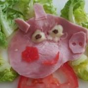 Peppa Pig ham salad 