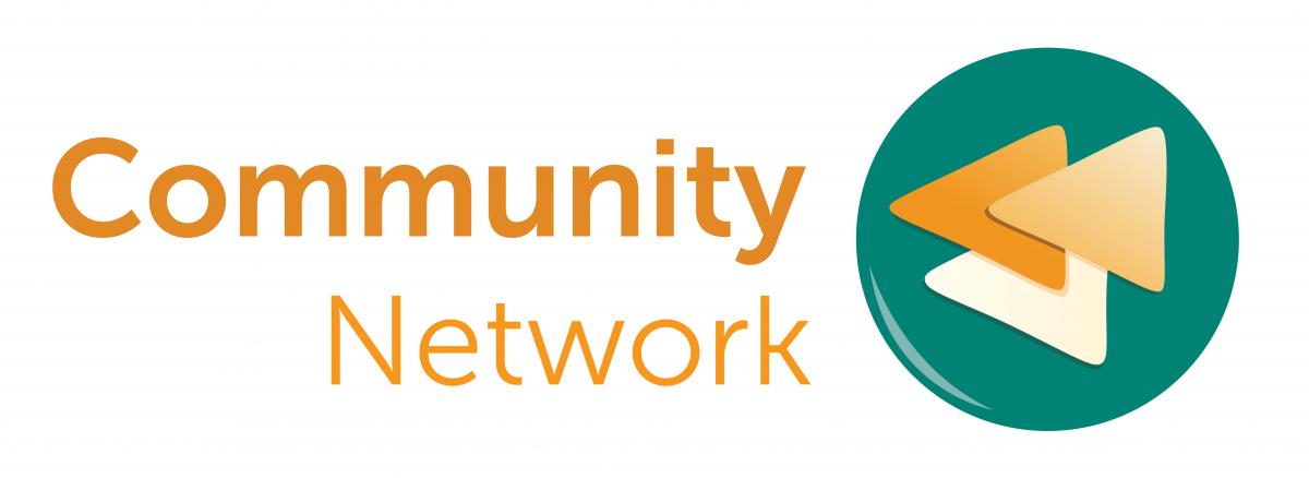 Community Network logo green and yellow