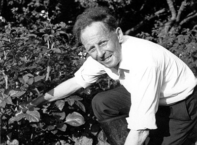 Image of Donald Watson gardening