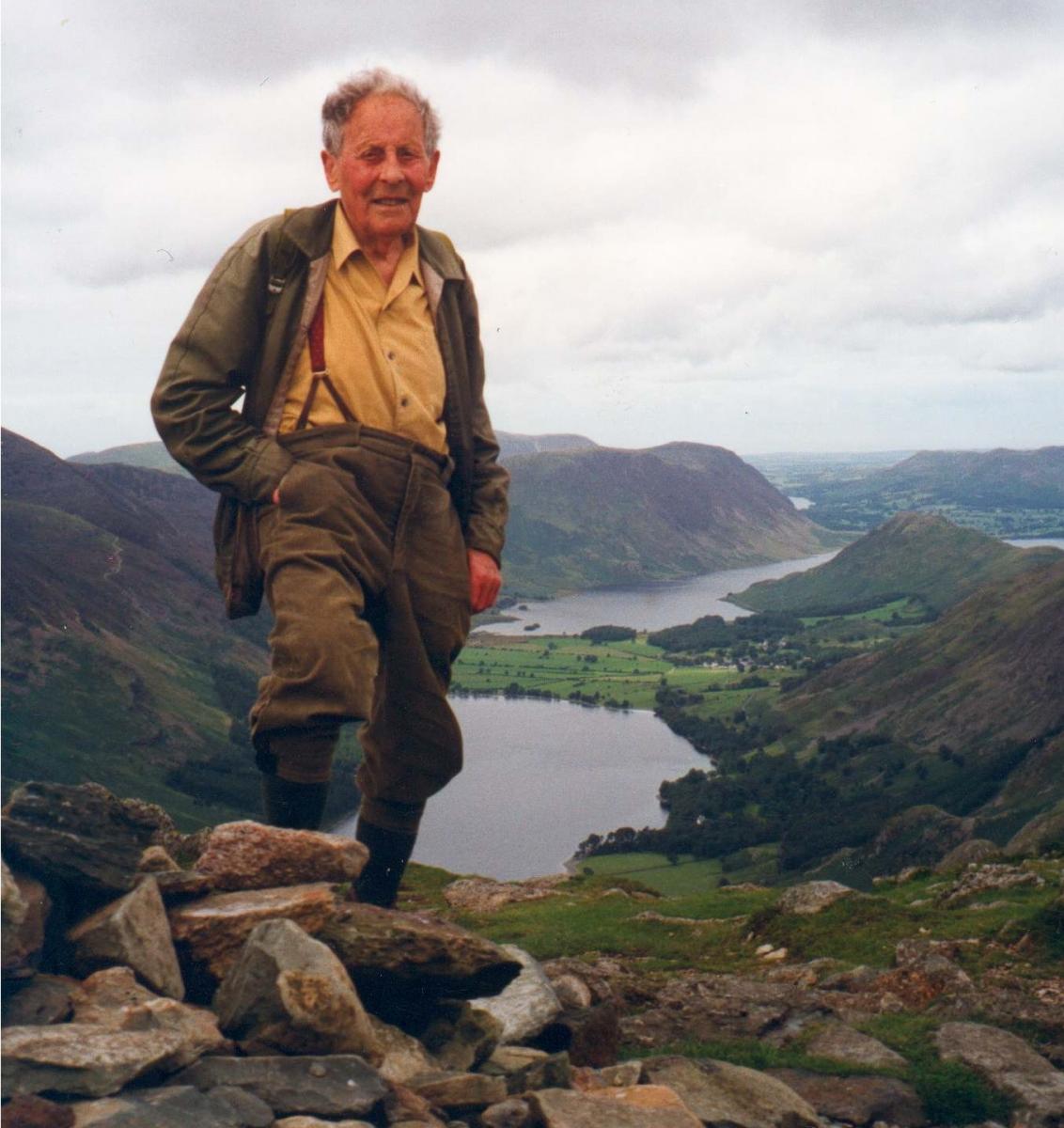 Donald Watson Mountain walking in his 90s