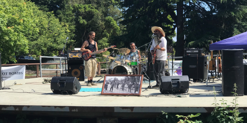 Food Not Bombs band performing