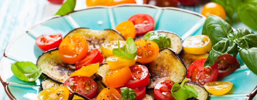 grilled vegetables on a plate