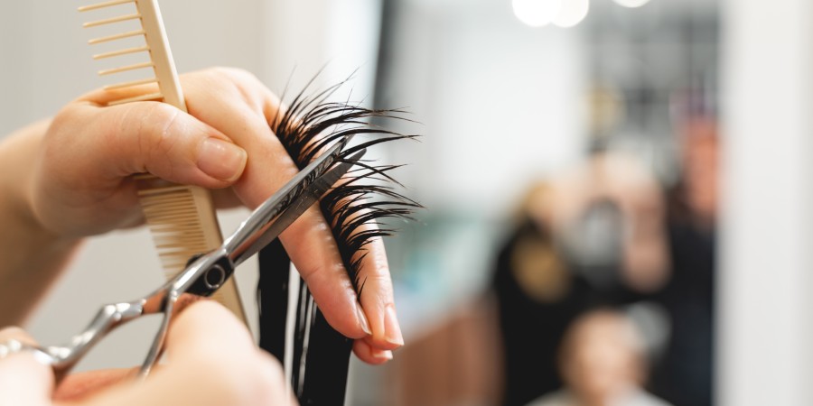 Close up of hair cut