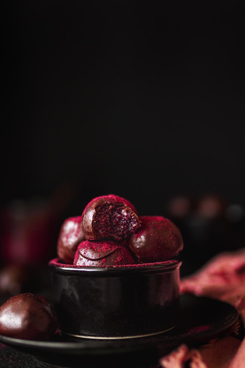 Hibiscus Chocolate Truffles photograph