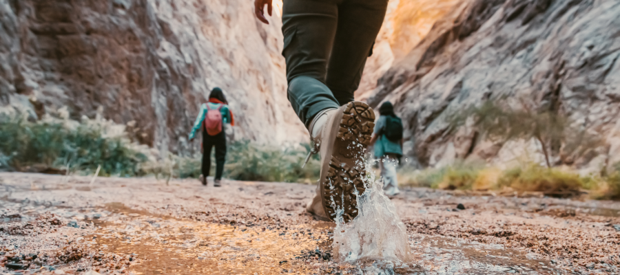 People hiking outdoors