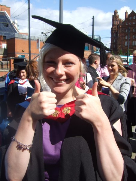 Laura Chepner, Vegan Society Education Officer graduation photograph