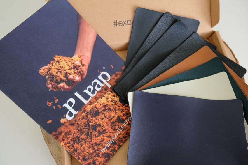 Leap sample box selection of vegan leather