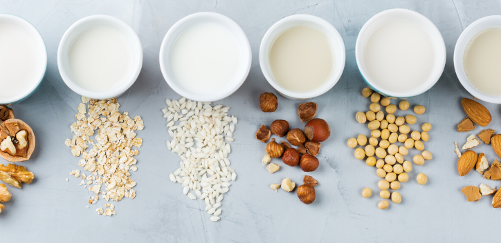different types of dairy-free milk