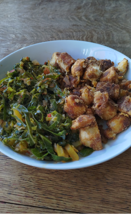 Njamma jamma served on a plate