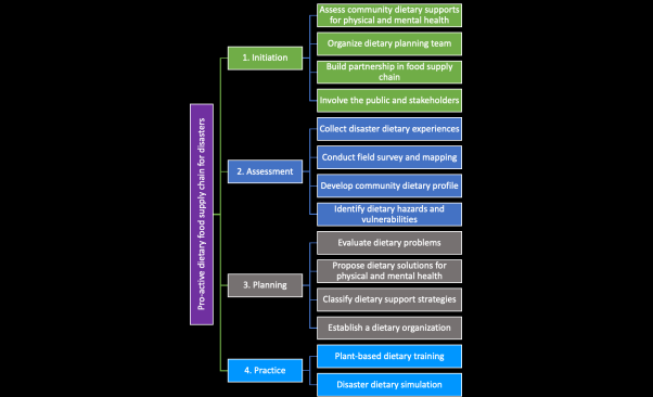 pro-active model diagram to show integrating community roles in disaster management