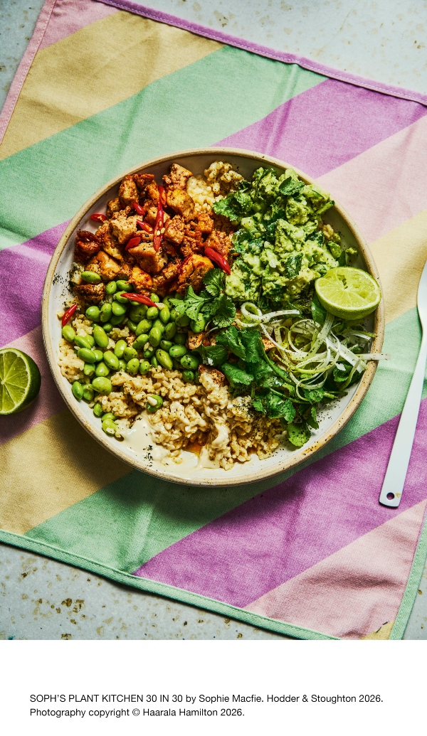 Soph's plant kitchen sushi bowl served on a plate
