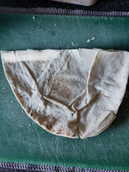 Tortilla folded in half