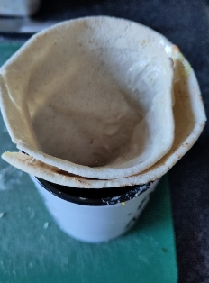 Tortilla in a cone shape