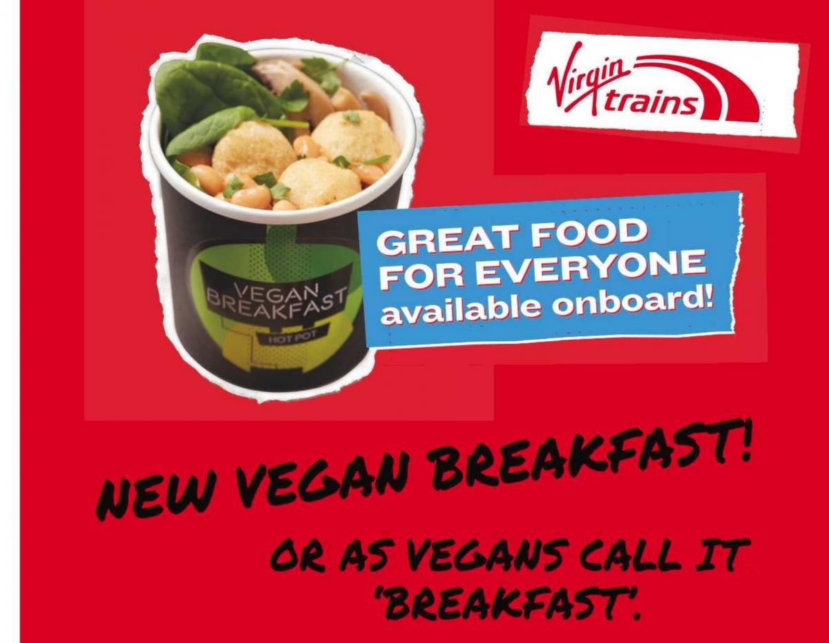 Virgin Trains Vegan Breakfast Meal