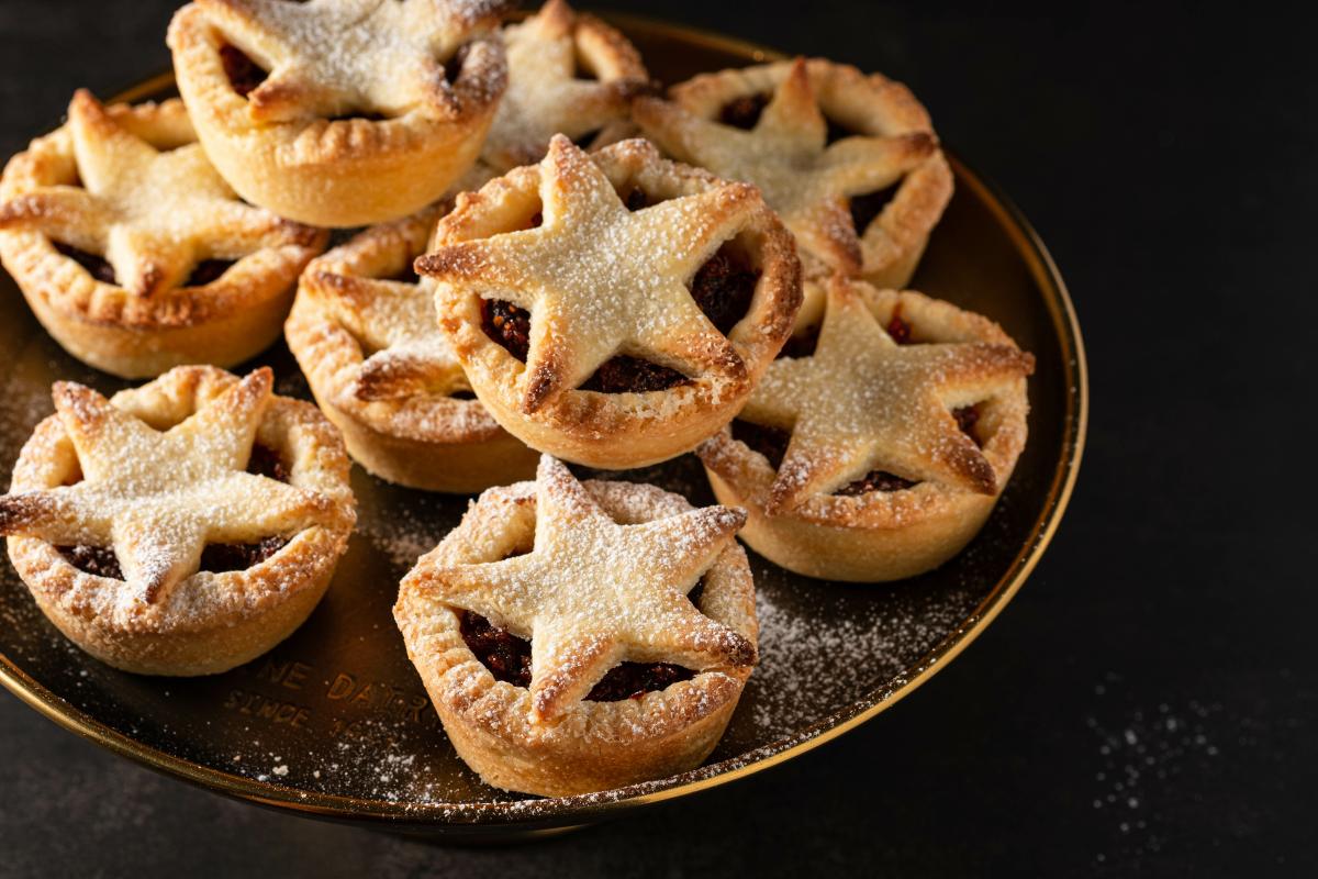 Vegan mince pies on a plate