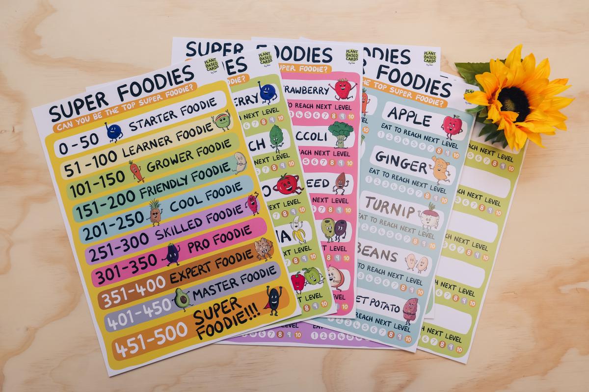 Vegan society super foodies cards