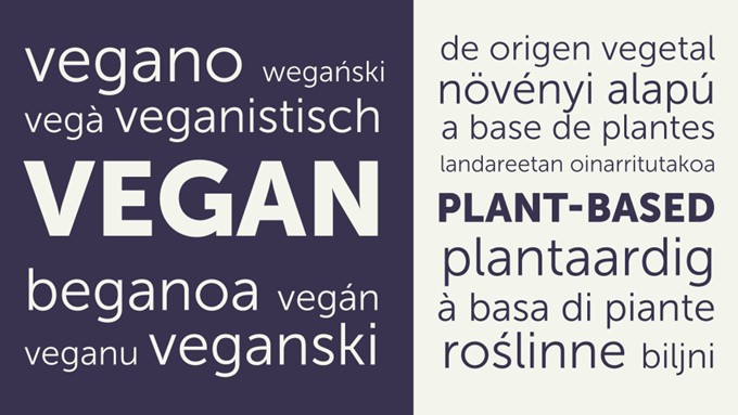 'Vegan' is internationally recognised and translates very similarly in many different languages, whereas terms such as 'plant-based' don't translate the same everywhere.