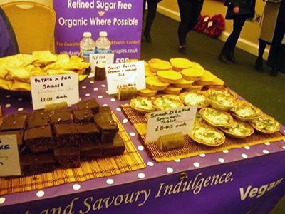 Bath Spa University Vegan Society bake sale stall