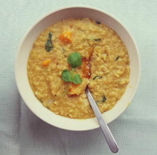 Coconut Dhal served in a bowl