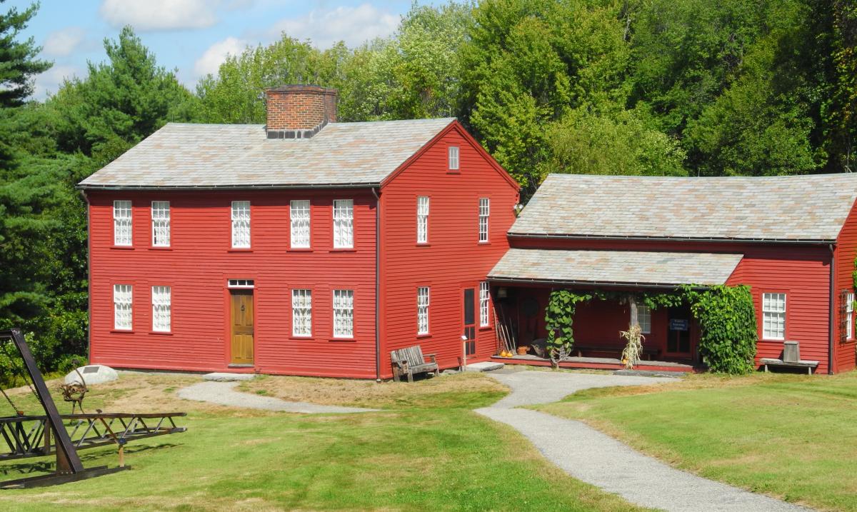 Image of The Fruitlands farmhouse, New England, part of an attempted vegan commune, 1843/4