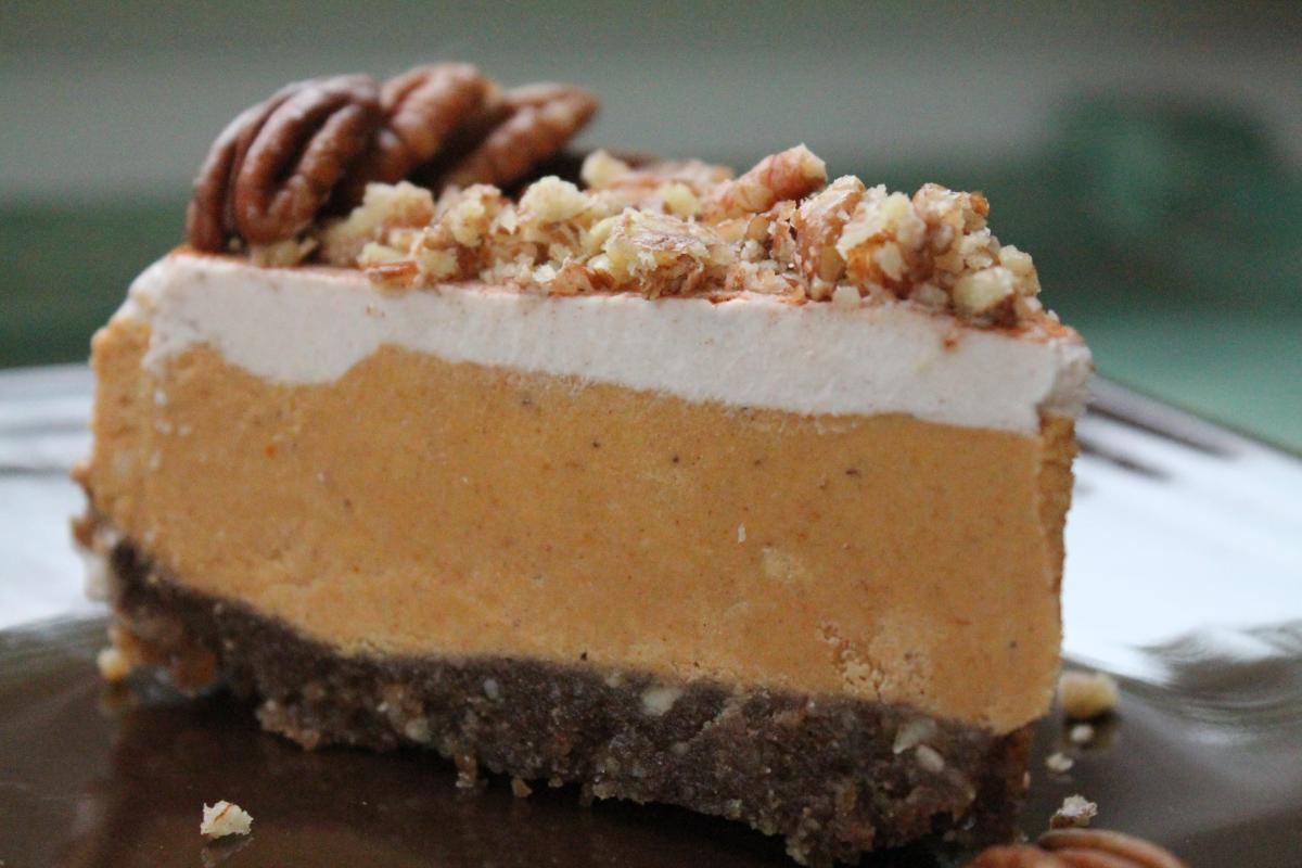 http://mydarlingvegan.com/2012/10/almost-raw-pumpkin-pecan-cheesecake/