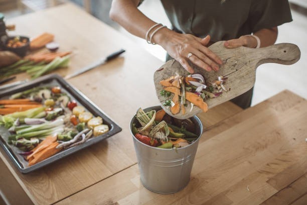 photo of vegetable scraps being prepared