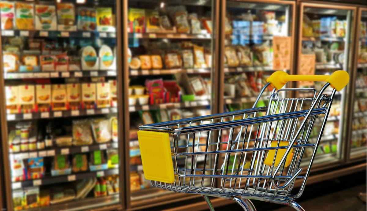 trolley in a supermarket