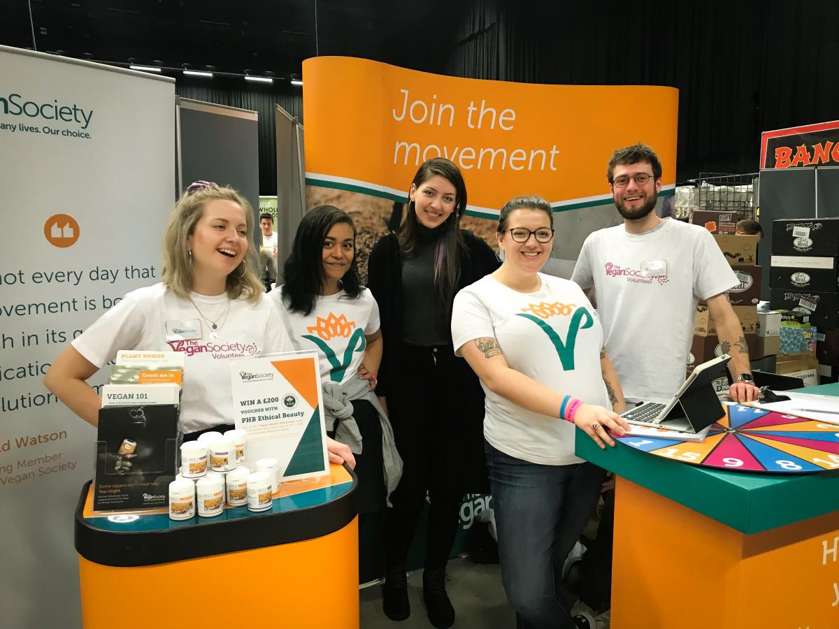 Staff and volunteers at Brighton VegFest 2019