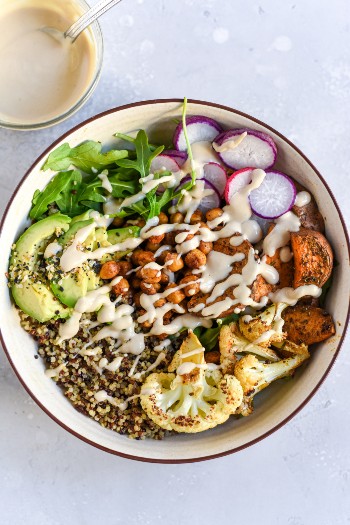 bowl of vegan food