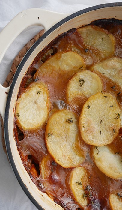 vegan hot pot close up