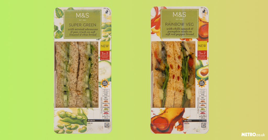 M and S vegan sandwiches