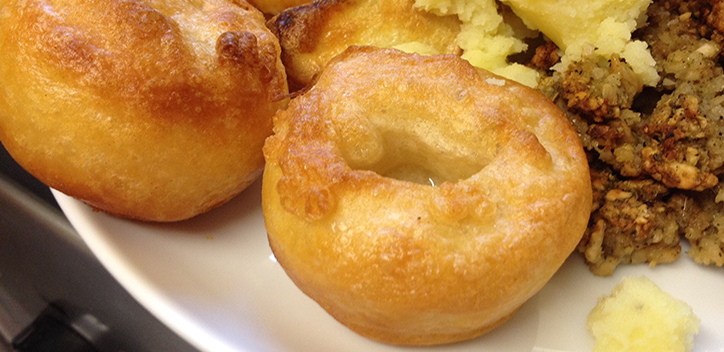 photograph of yorkshire puddings made with aquafaba