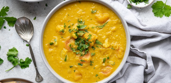 vegetable soup in a bowl